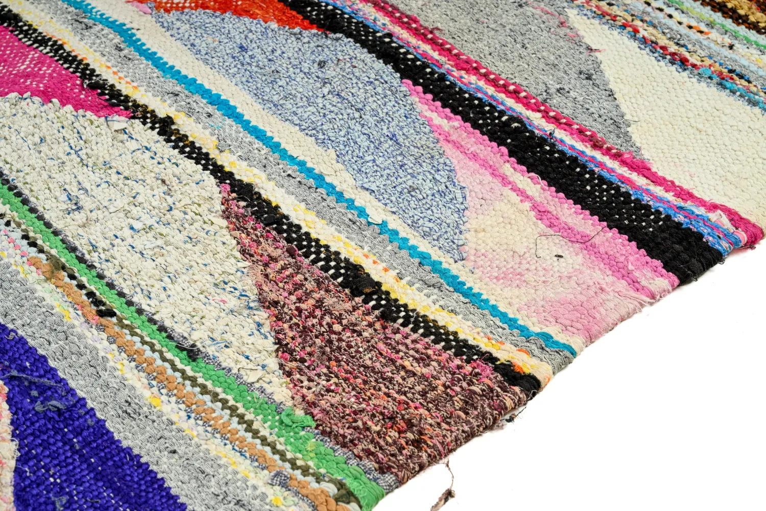 Marockansk Boucherouite-matta 145 x 250 cm