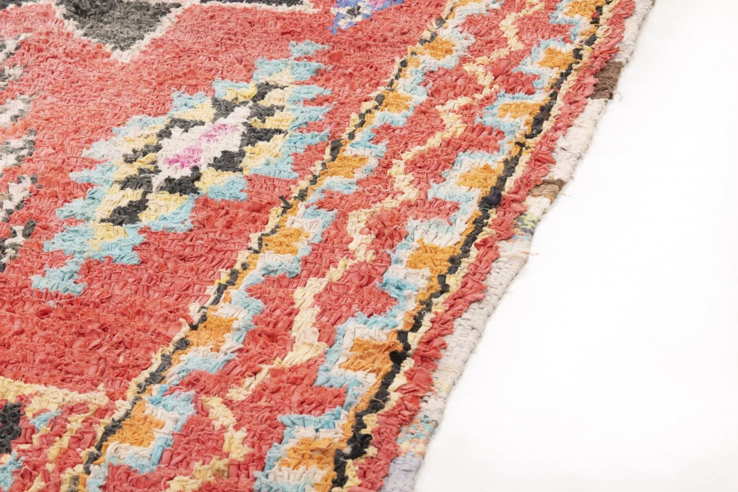 Marokkanischer Berber Teppich Boucherouite 275 x 130 cm