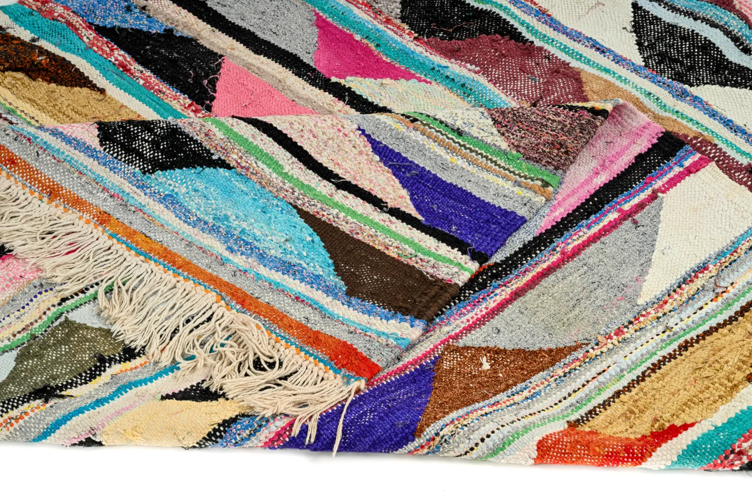 Marockansk Boucherouite-matta 145 x 250 cm