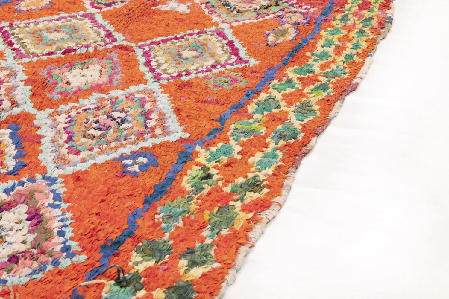 Marokkanische Berber Teppich Boucherouite 285 x 100 cm
