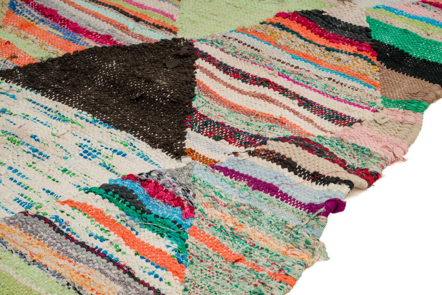 Marockansk Boucherouite-matta 140 x 250 cm