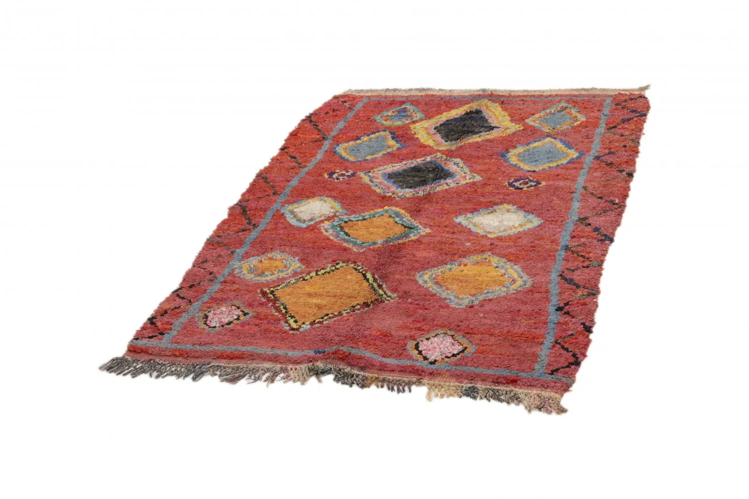 Marokkanischer Berber Teppich Boucherouite 200 x 120 cm