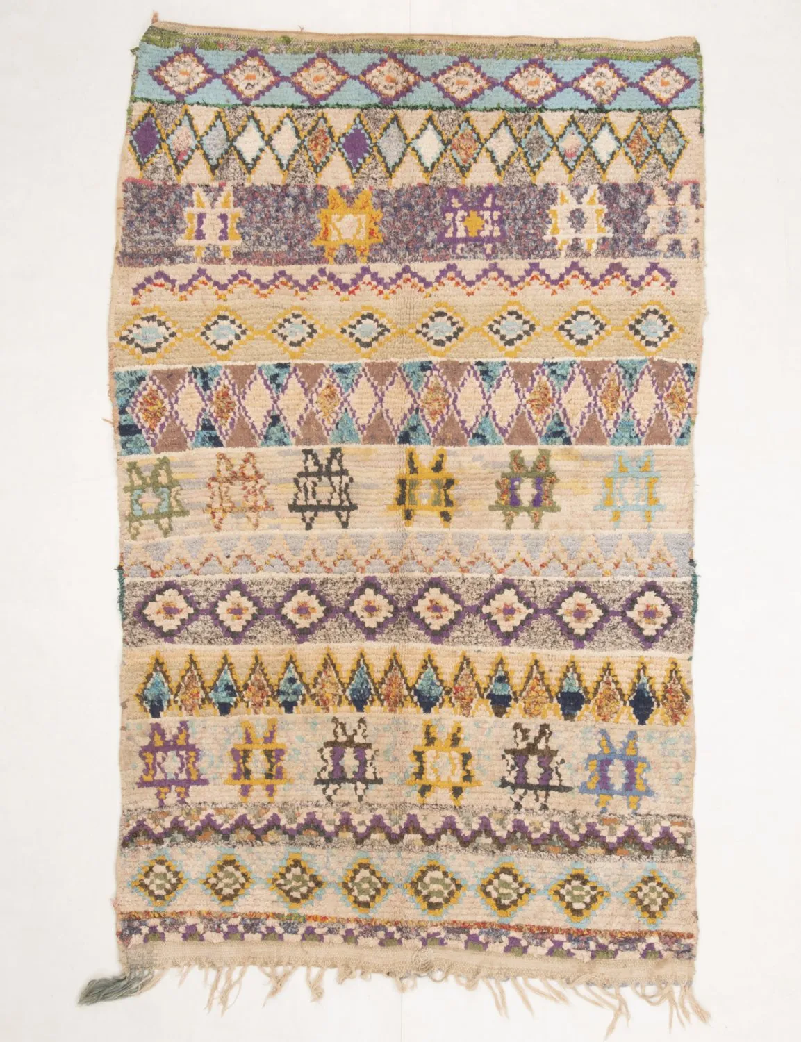 Marokkanischer Berber Teppich Boucherouite 195 x 115 cm