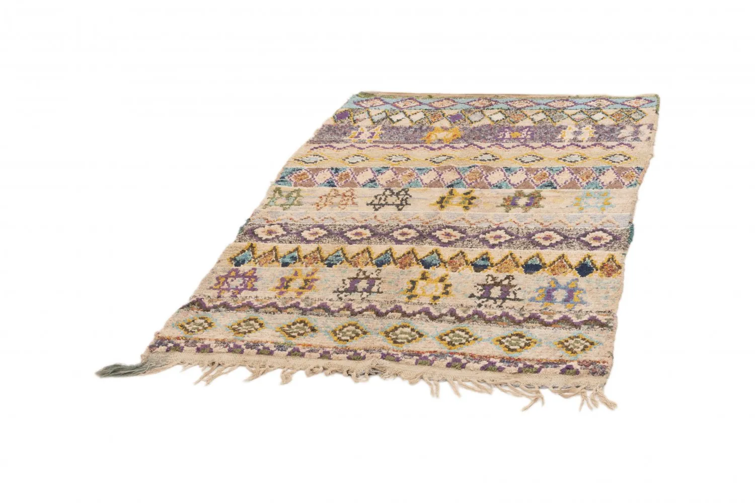 Marokkanischer Berber Teppich Boucherouite 195 x 115 cm