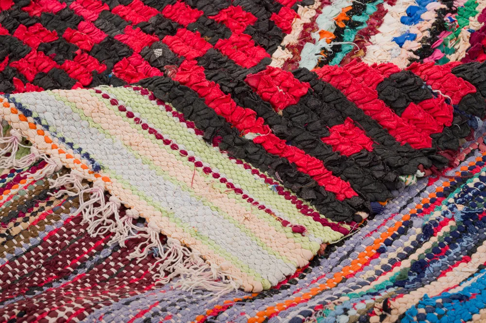 Tapis berbère marocain Boucherouite 255 x 145 cm