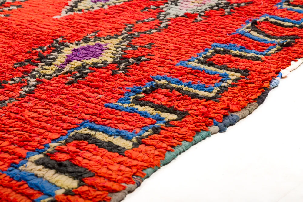 Marokkanischer Berber Teppich Boucherouite 285 x 135 cm