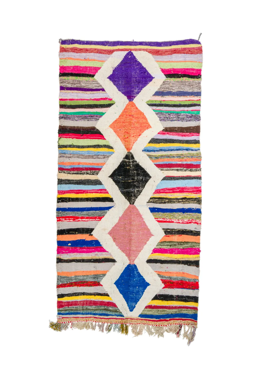 Marockansk Boucherouite-matta 135 x 270 cm