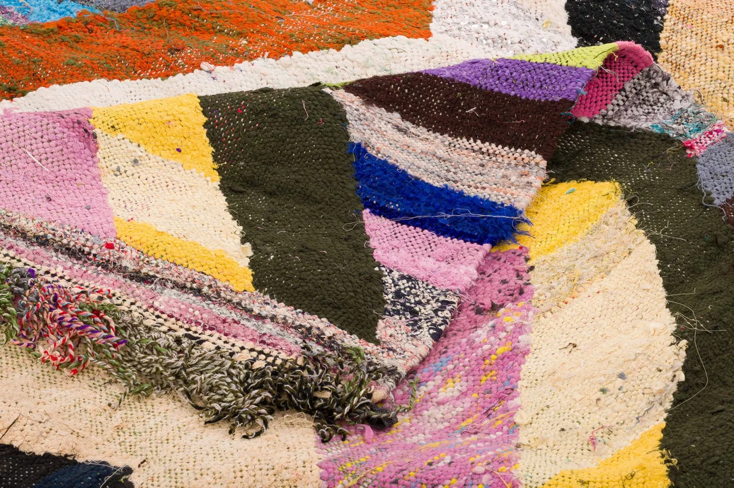 Tapis berbère marocain Boucherouite 145 x 290 cm