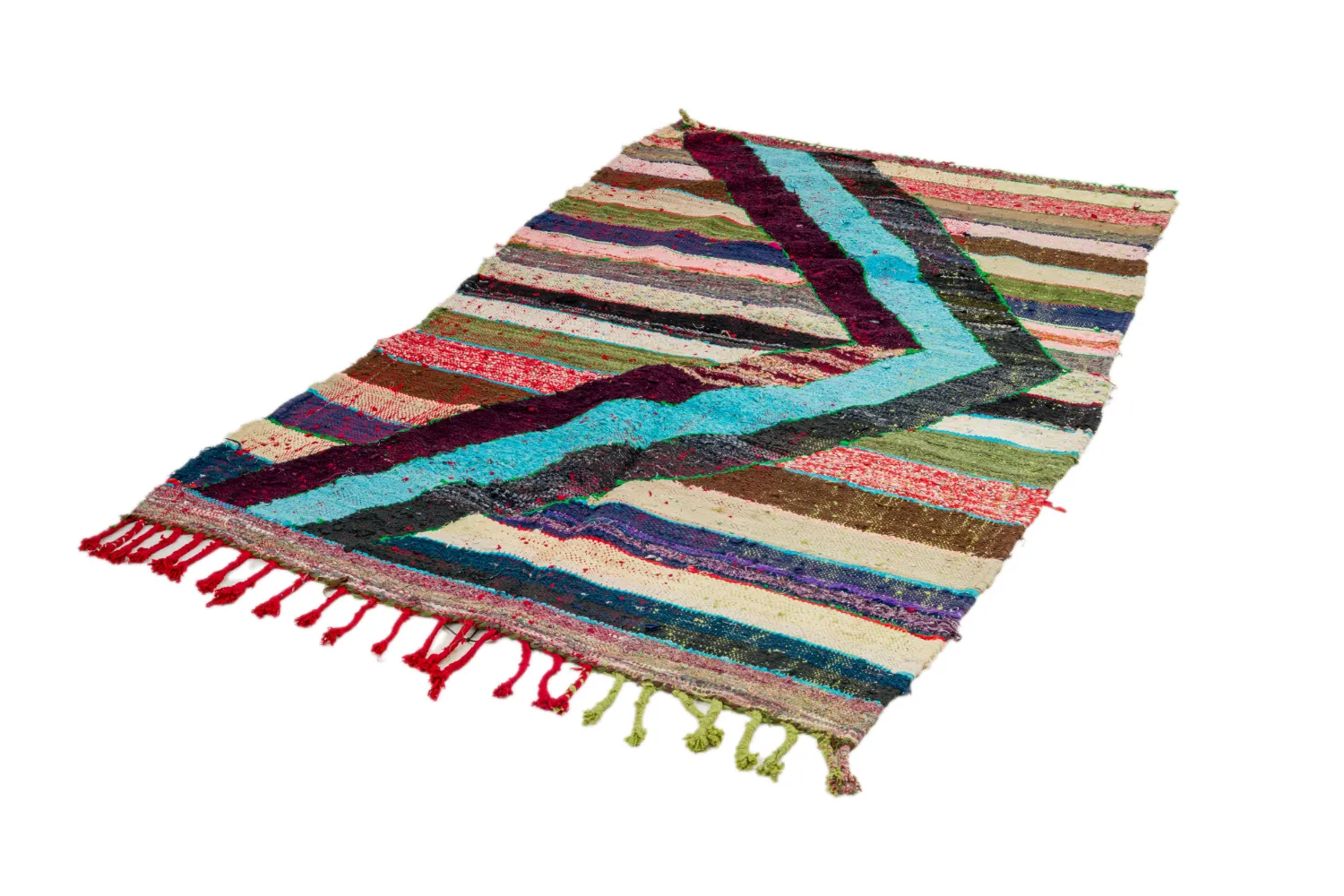 Marockansk Boucherouite-matta 115 x 215 cm