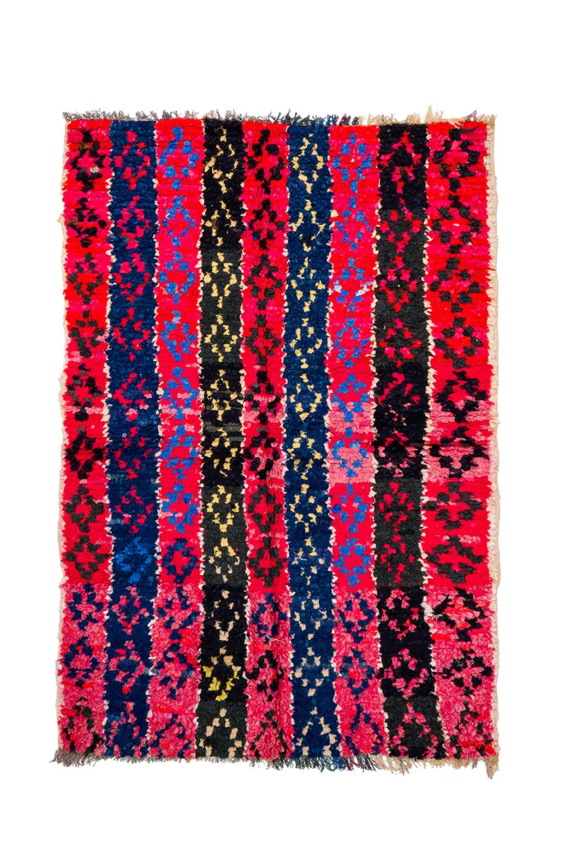 Marokkanischer Berber Teppich Boucherouite 135 x 205 cm