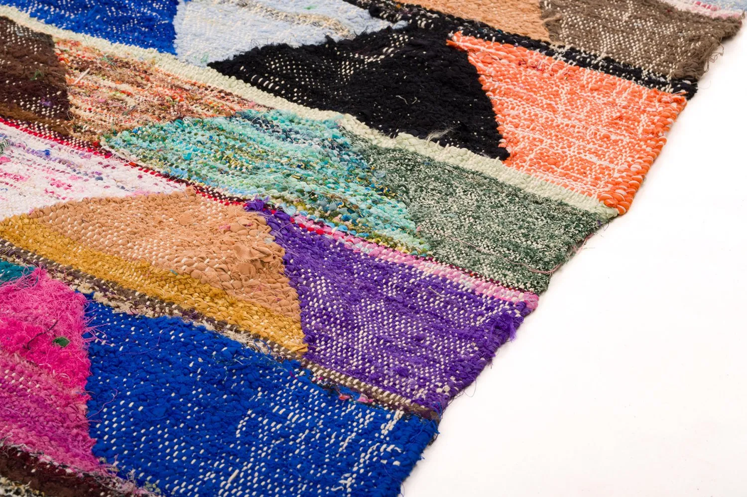 Marokkanischer Berber Teppich Boucherouite 135 x 290 cm