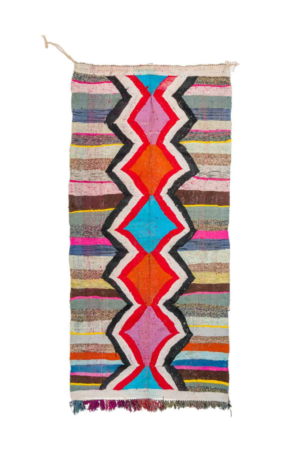 Marockansk Boucherouite-matta 130 x 260 cm