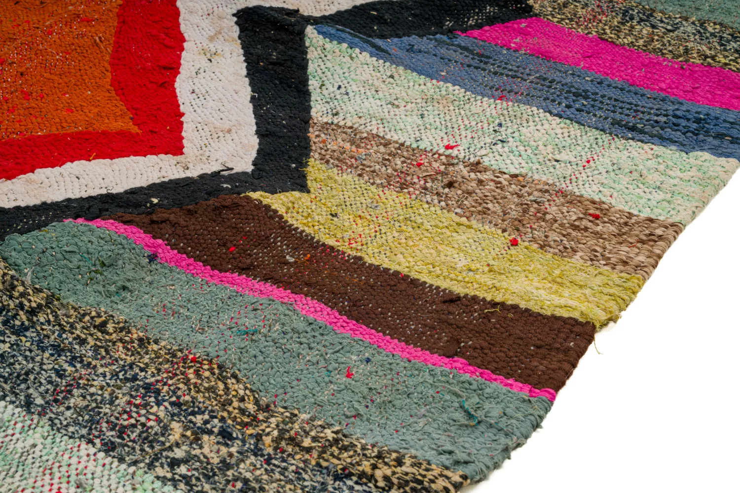 Marockansk Boucherouite-matta 130 x 260 cm