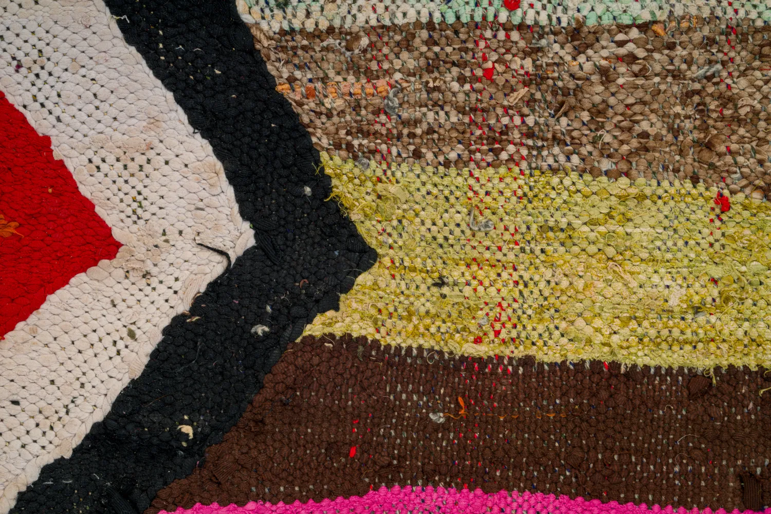 Marockansk Boucherouite-matta 130 x 260 cm