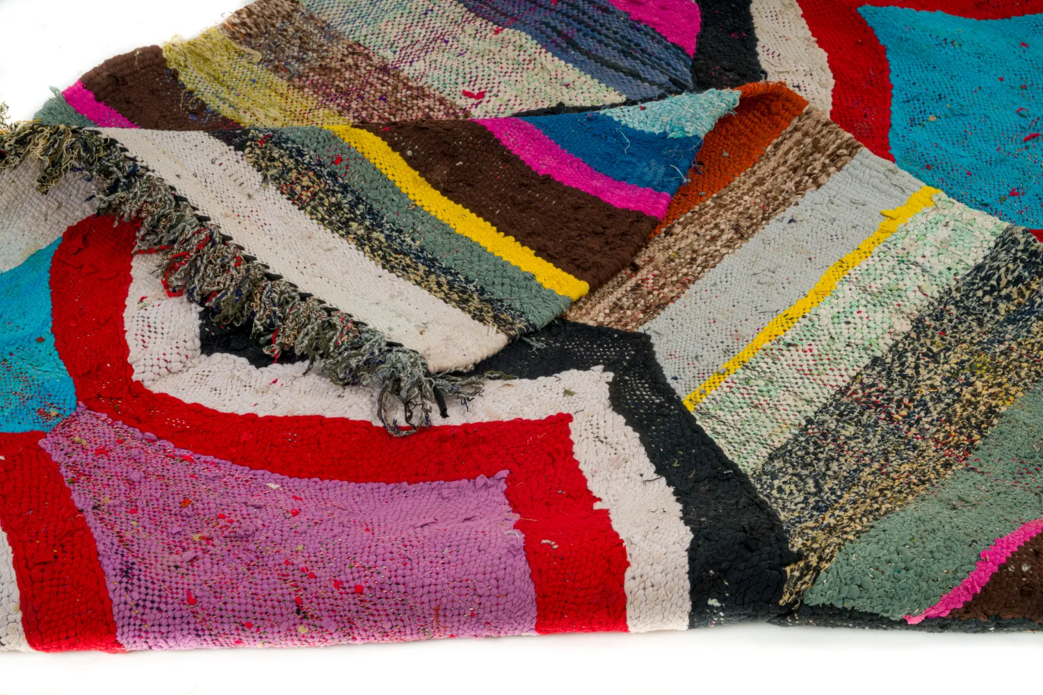 Marockansk Boucherouite-matta 130 x 260 cm