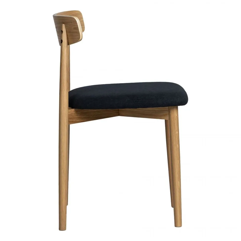 Chaise - Ystad (naturel/noir) - 2 pièces