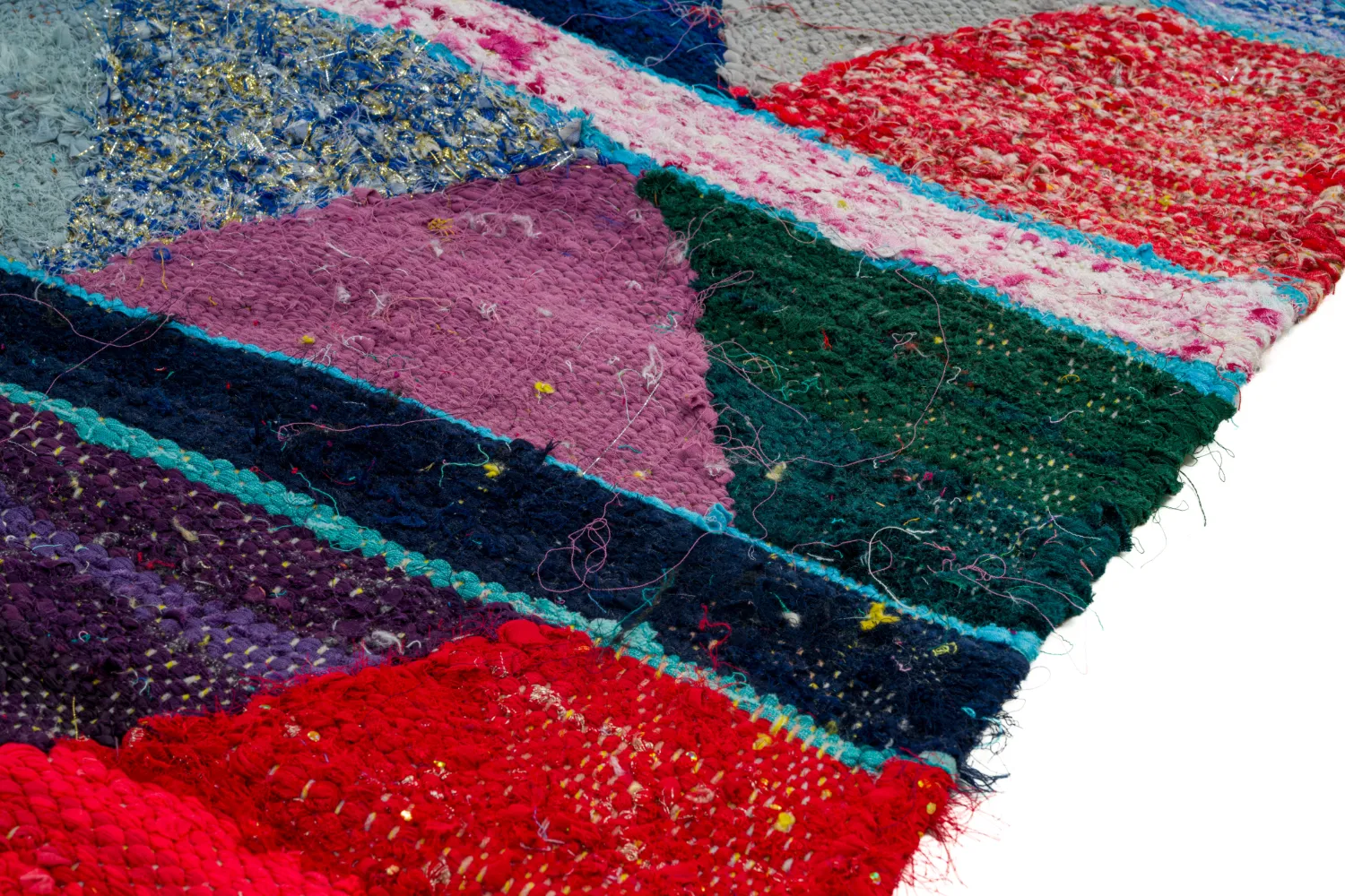 Marockansk Boucherouite-matta 135 x 265 cm