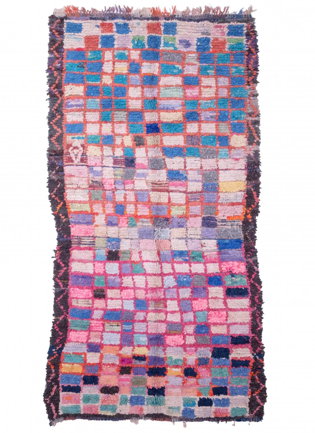 Marokkanische Berber Teppich Boucherouite 290 x 150 cm