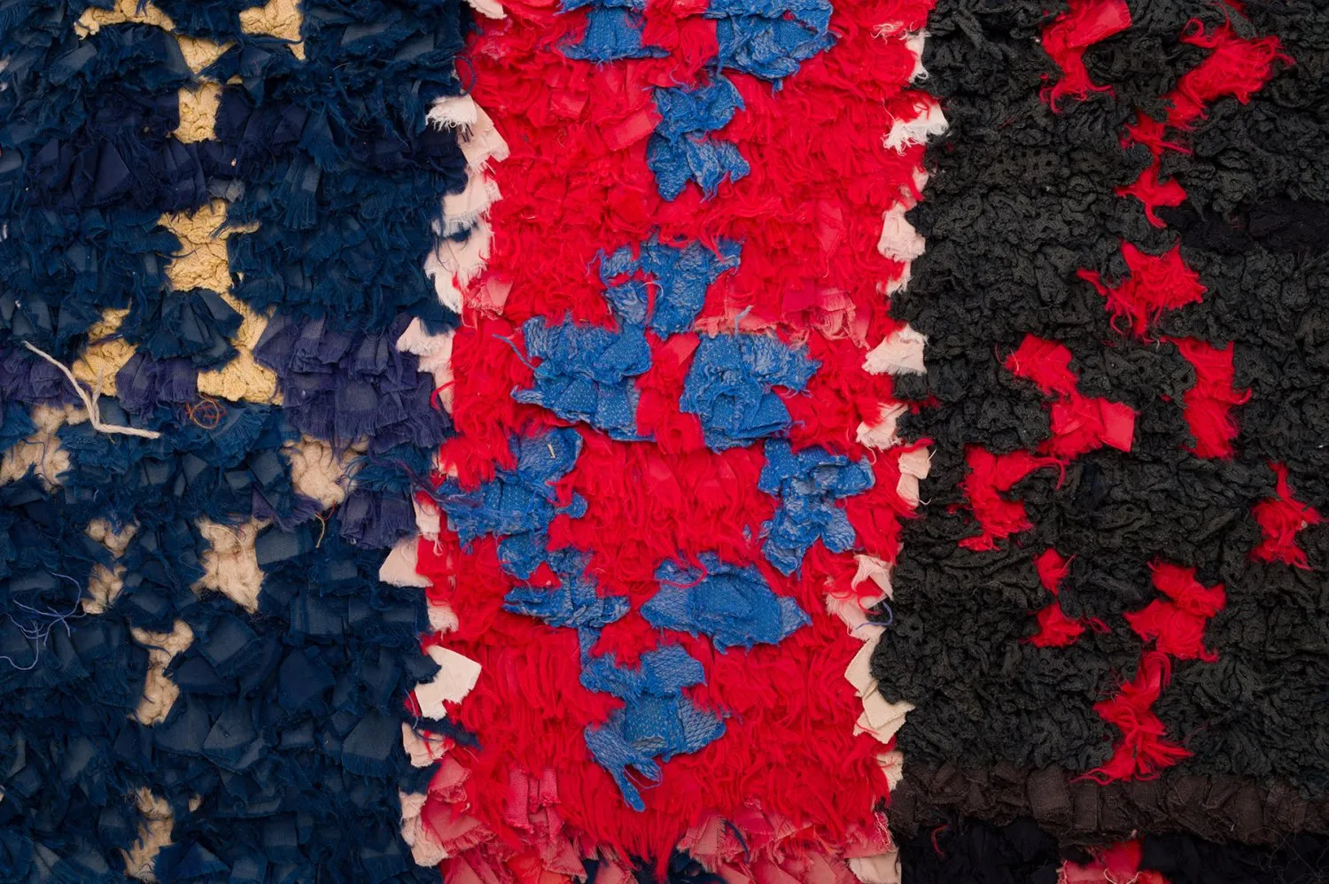 Marokkanischer Berber Teppich Boucherouite 135 x 205 cm