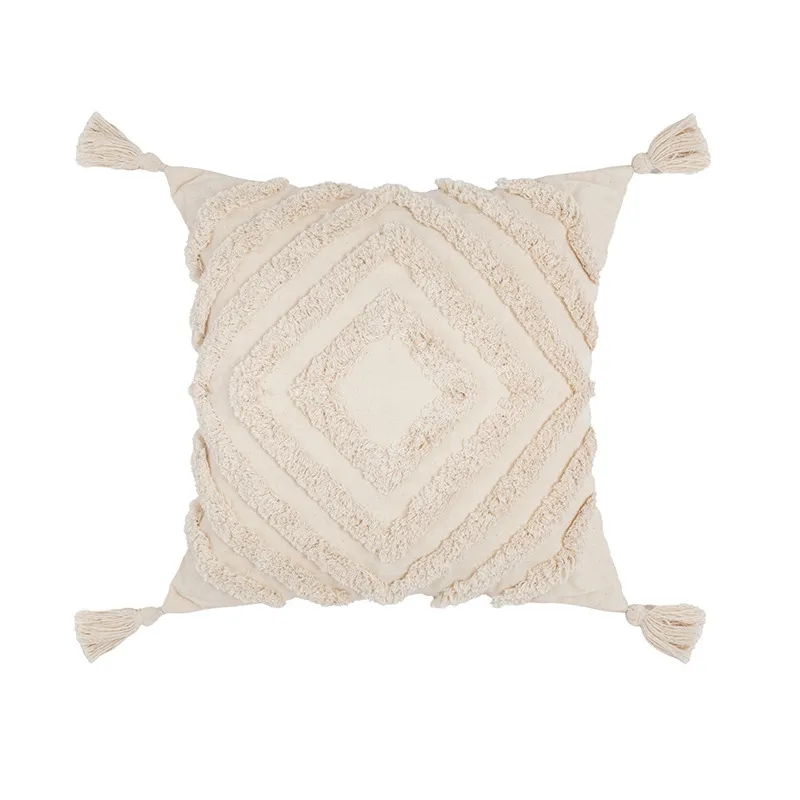 Housse de coussin - Natural Boho 45 x 45 cm (beige)