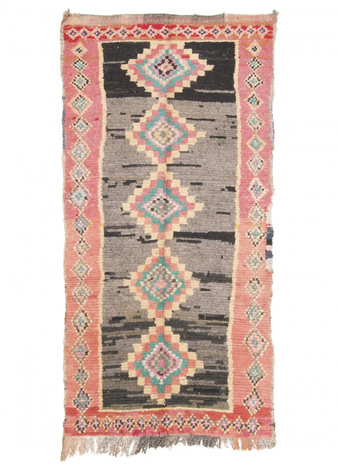 Tapis Marocain Berbère Boucherouite 225 x 105 cm