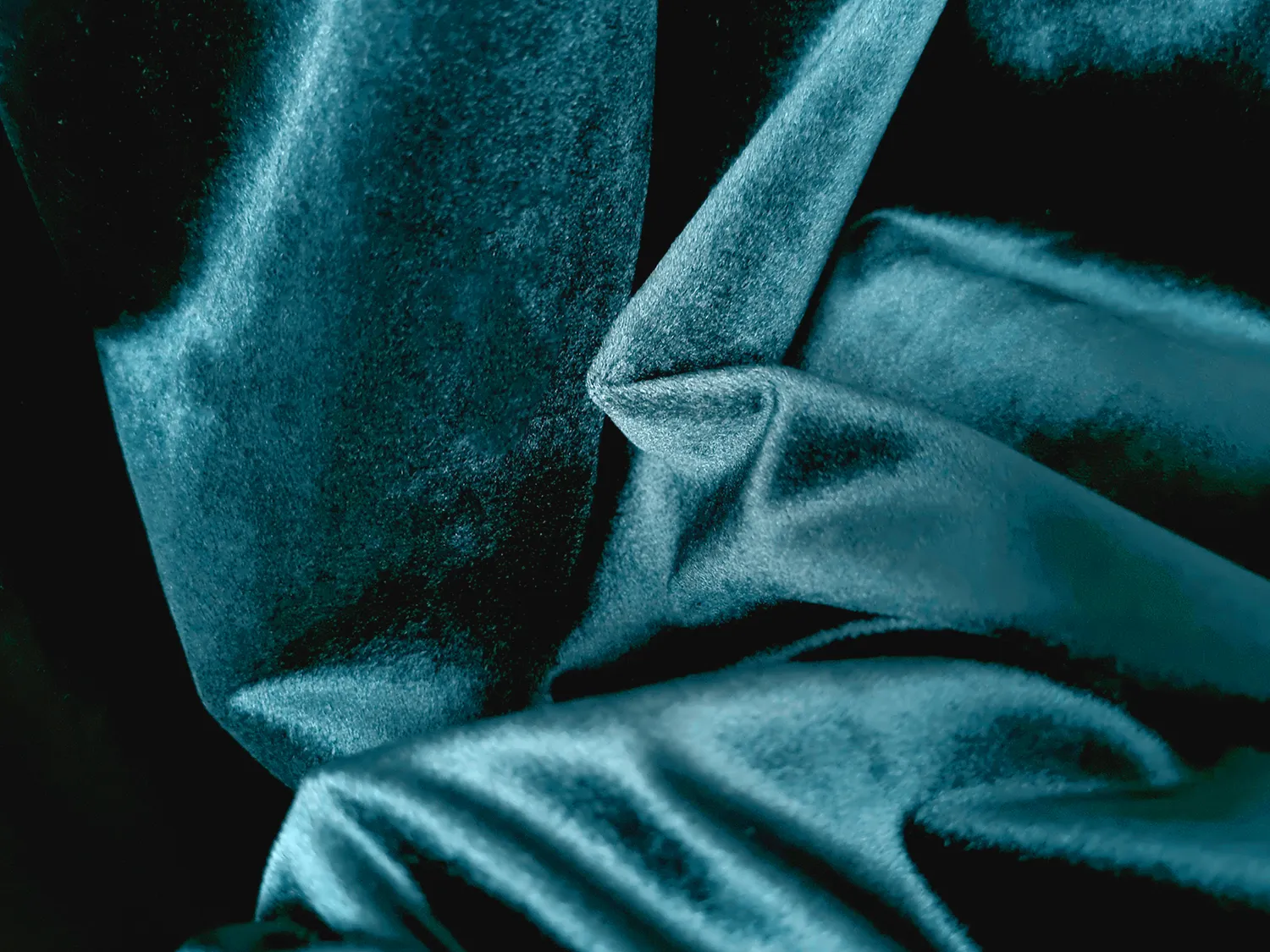 Vorhänge - Samtvorhang Marlyn (türkis)