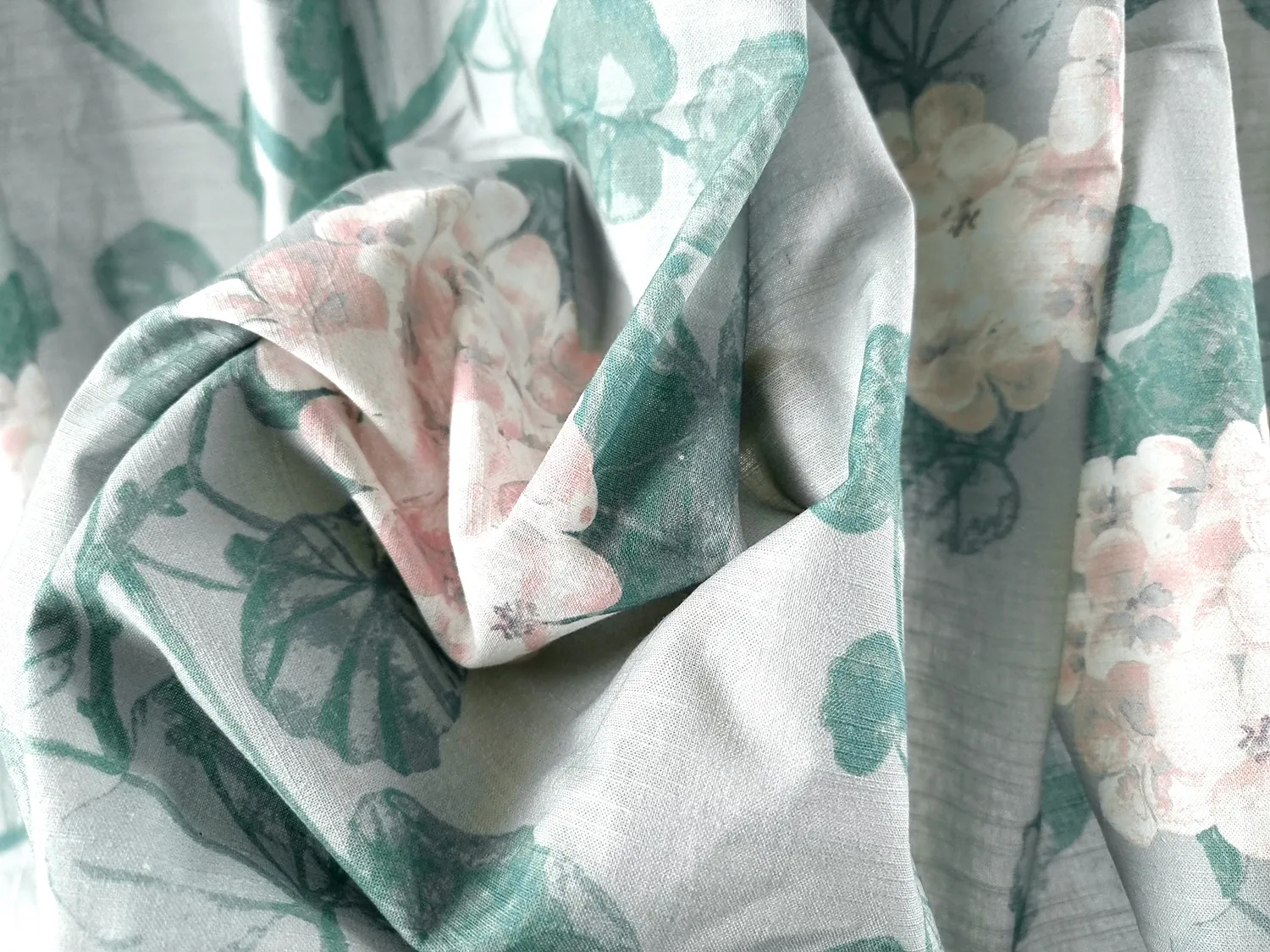 Vorhänge - Baumwollvorhang Amara (grau/rosa)