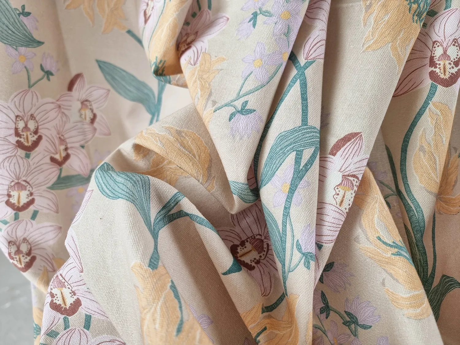 Vorhänge - Baumwollvorhang - Florina (rosa)