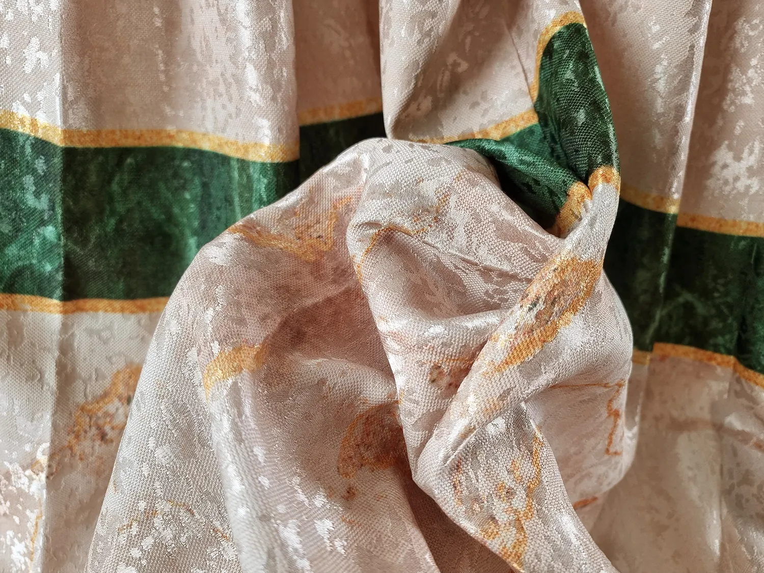 Vorhang - Padova (grün/weiß/gold)
