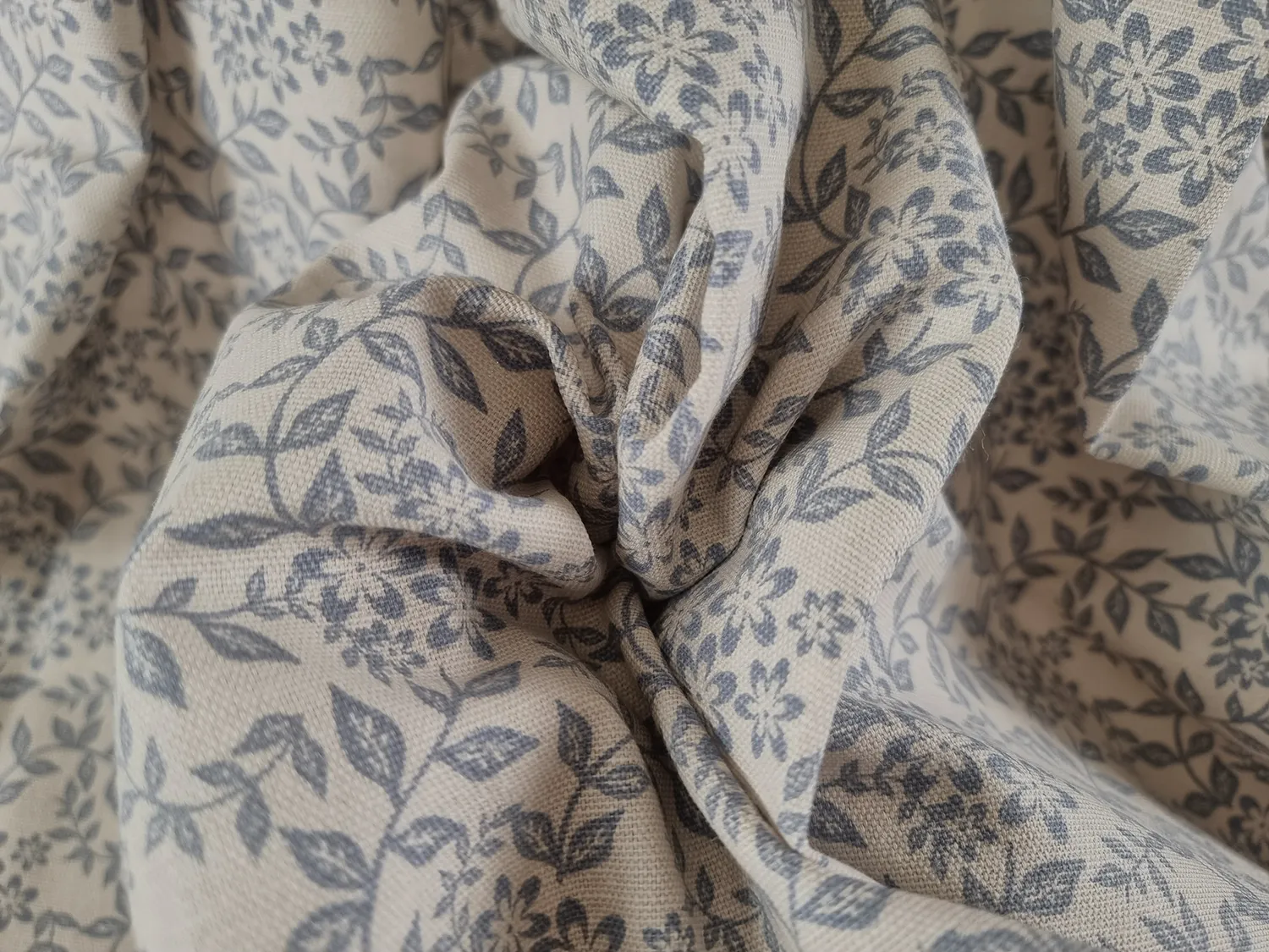 Vorhänge - Baumwollvorhang Lilja (blau)