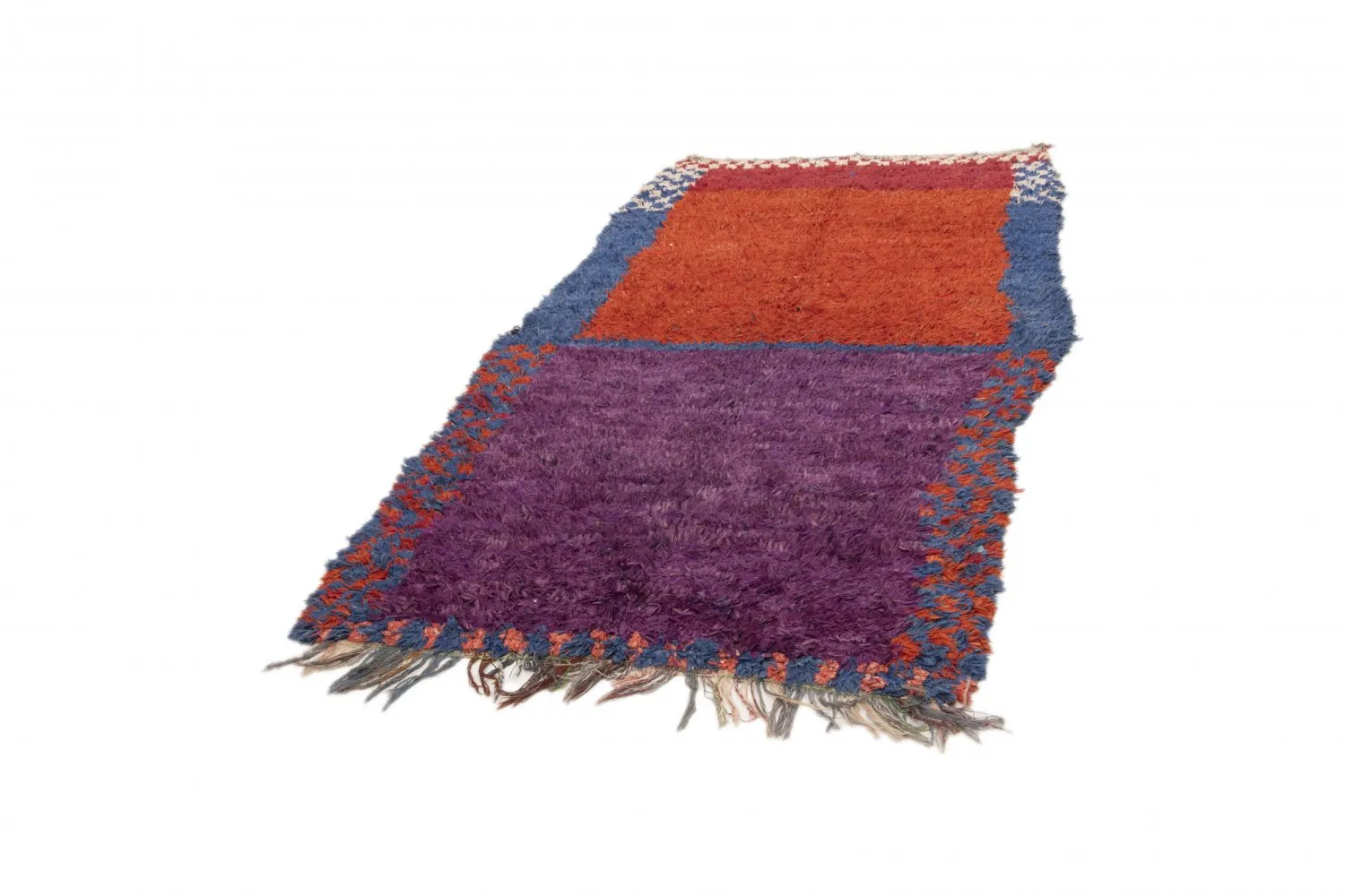 Marokkanische Berber Teppich Boucherouite 240 x 130 cm