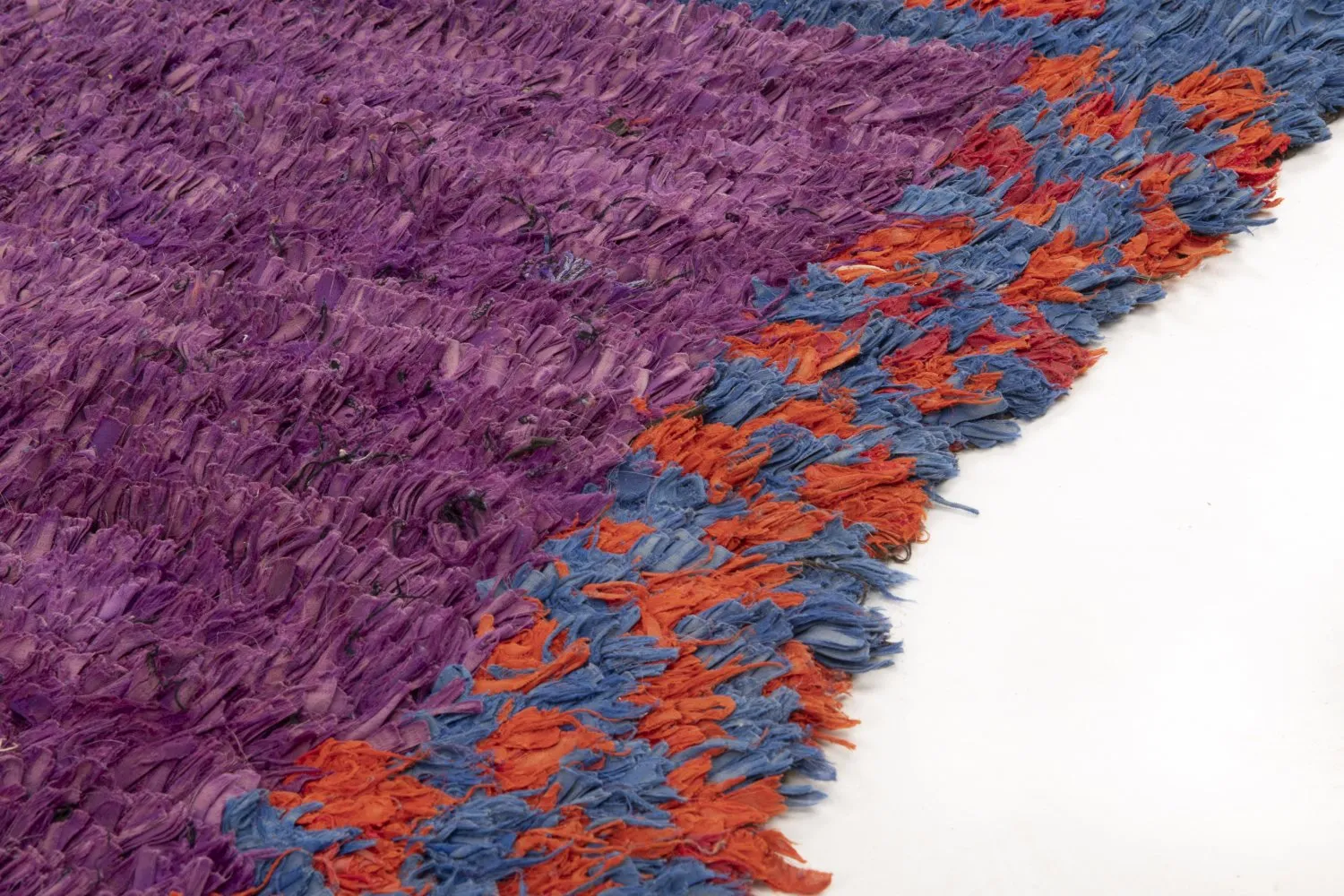 Marokkanische Berber Teppich Boucherouite 240 x 130 cm
