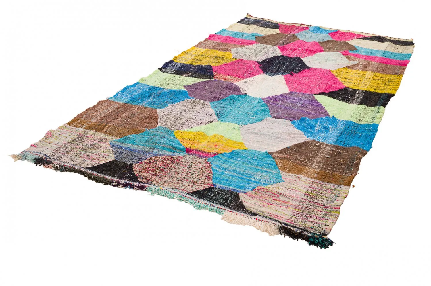 Tapis berbère marocain Boucherouite 150 x 285 cm