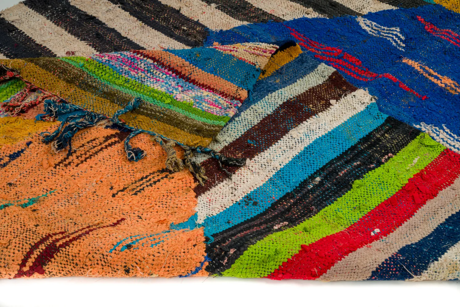 Marockansk Boucherouite-matta 135 x 230 cm