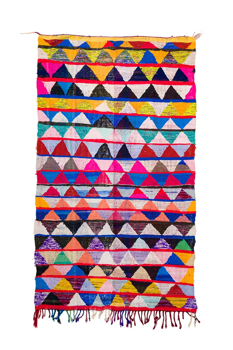 Tapis berbère marocain Boucherouite 145 x 240 cm