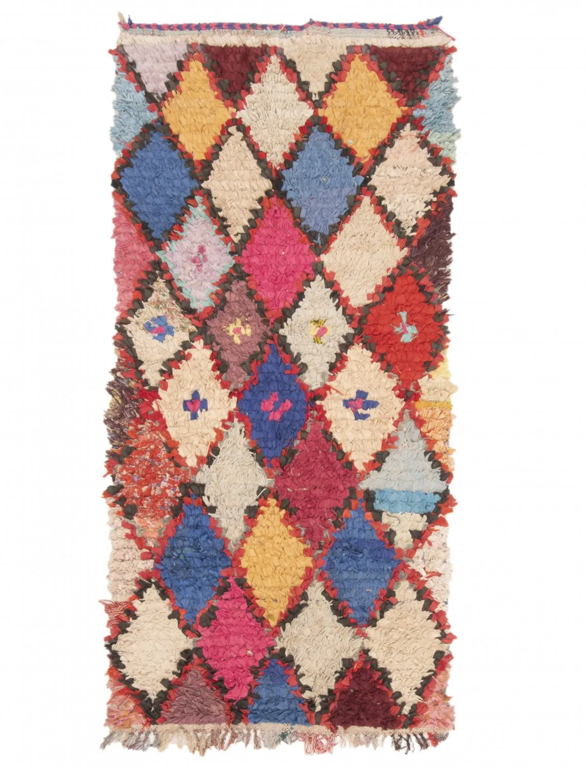 Tapis Marocain Berbère Boucherouite 210 x 95 cm