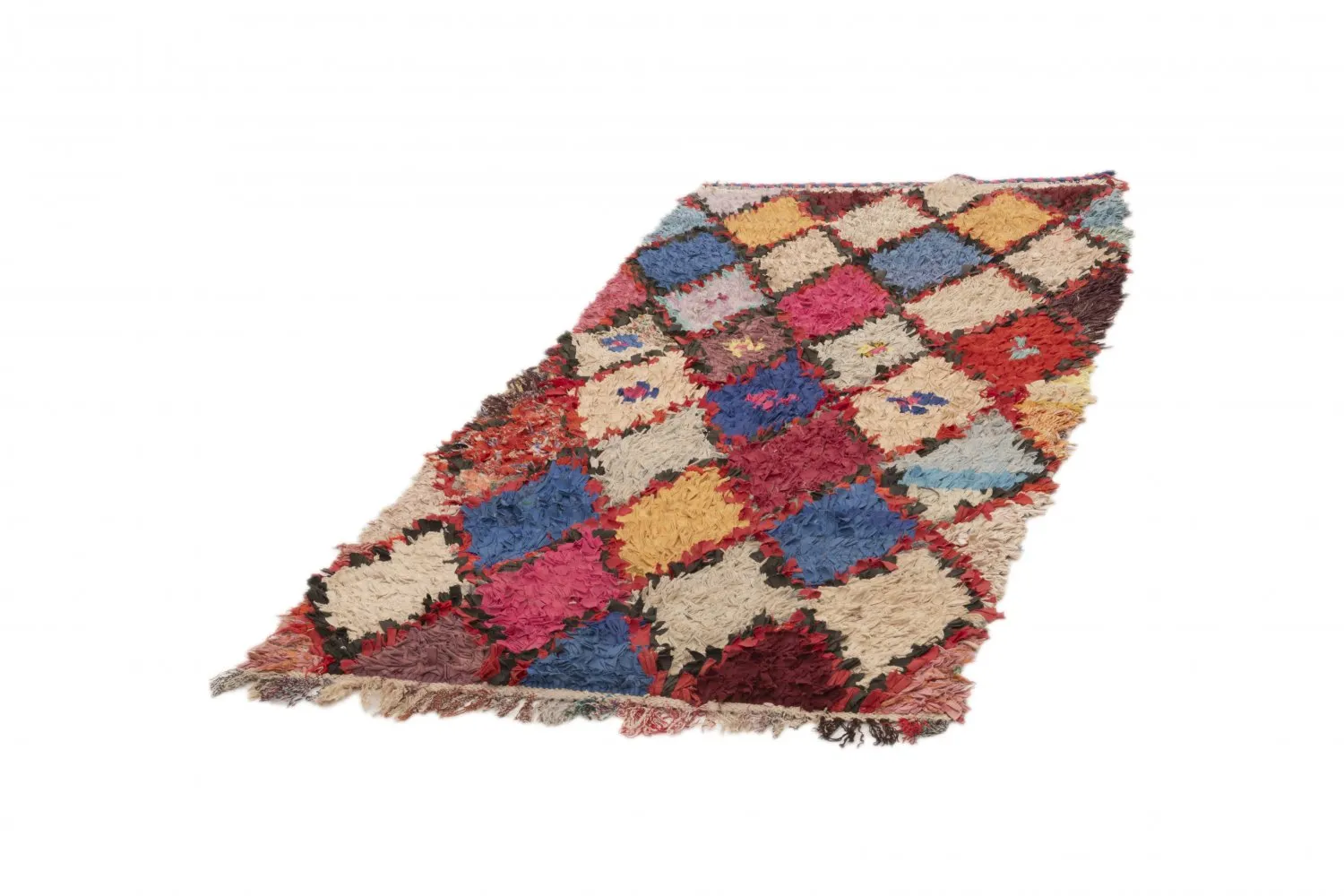 Tapis Marocain Berbère Boucherouite 210 x 95 cm