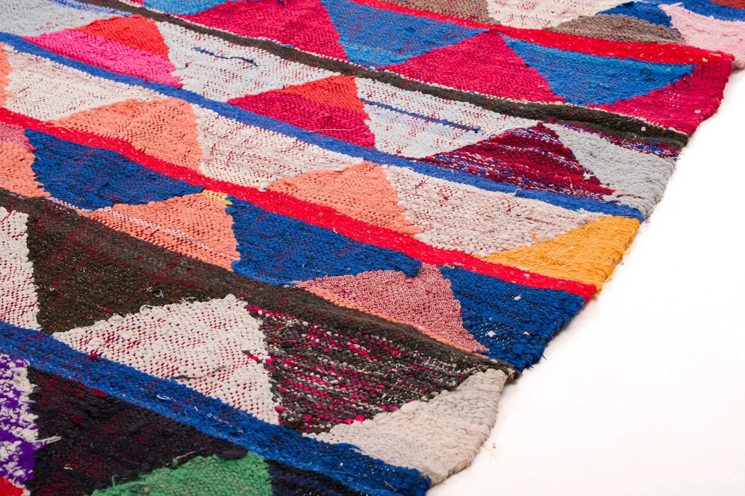 Tapis berbère marocain Boucherouite 145 x 240 cm
