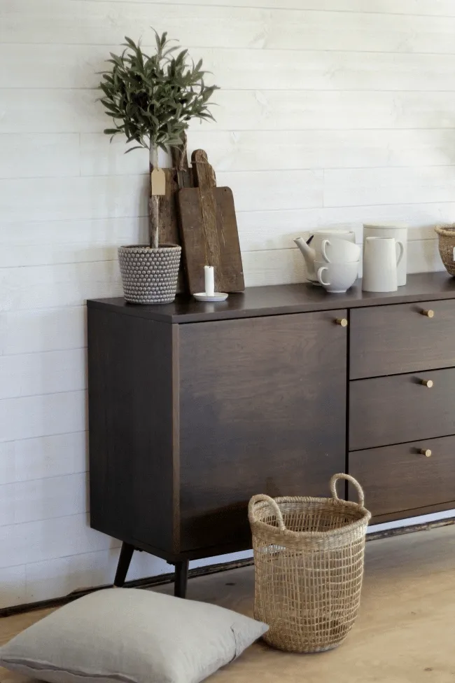 Meuble TV / Commode - Prime (noyer/laiton)