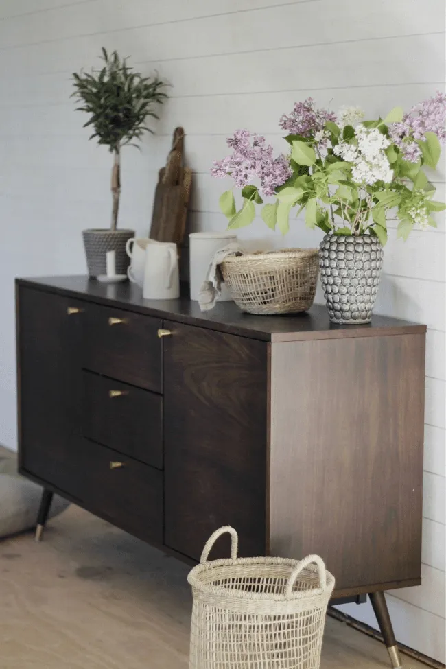 Meuble TV / Commode - Prime (noyer/laiton)