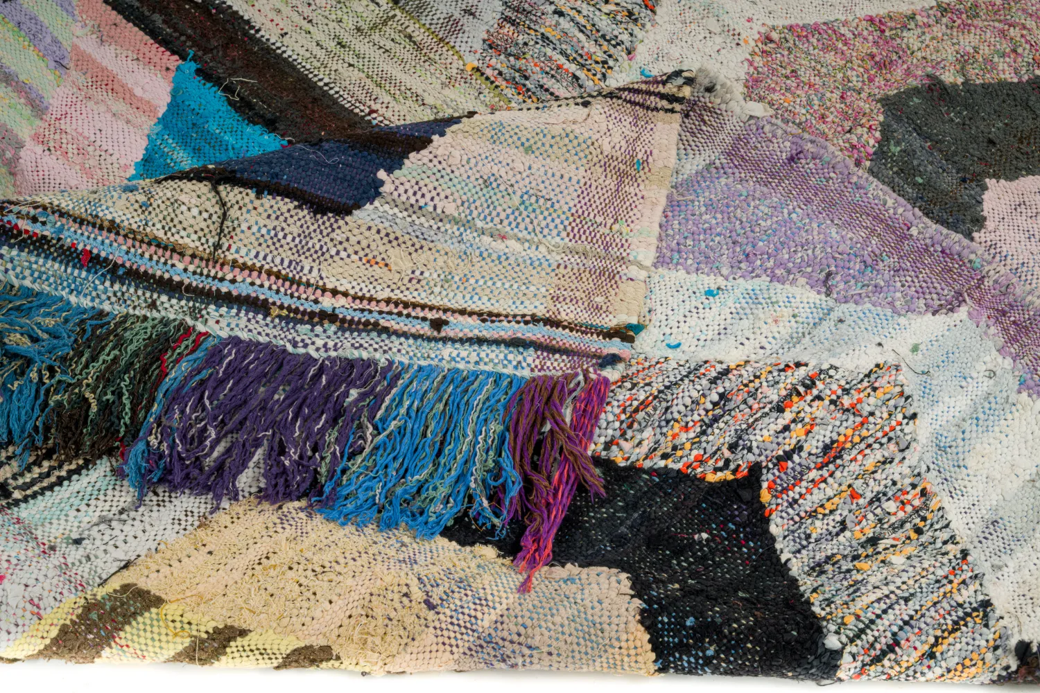 Tapis berbère marocain Boucherouite 155 x 305 cm