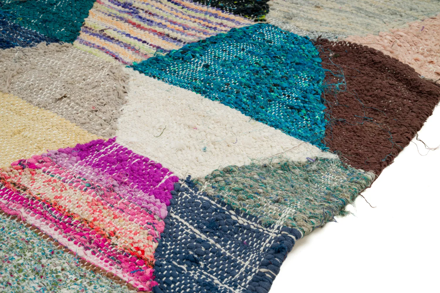 Tapis berbère marocain Boucherouite 150 x 305 cm