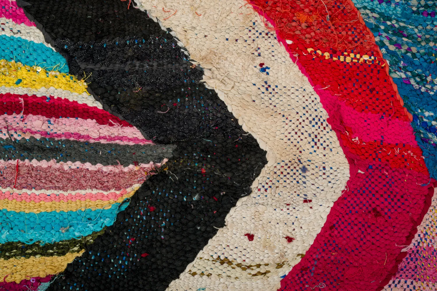 Marockansk Boucherouite-matta 125 x 265 cm