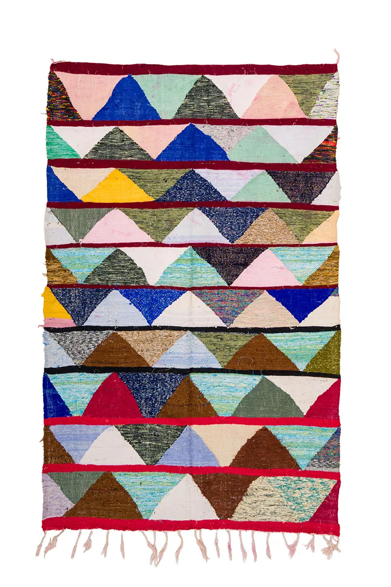 Marokkanischer Berber Teppich Boucherouite 145 x 220 cm