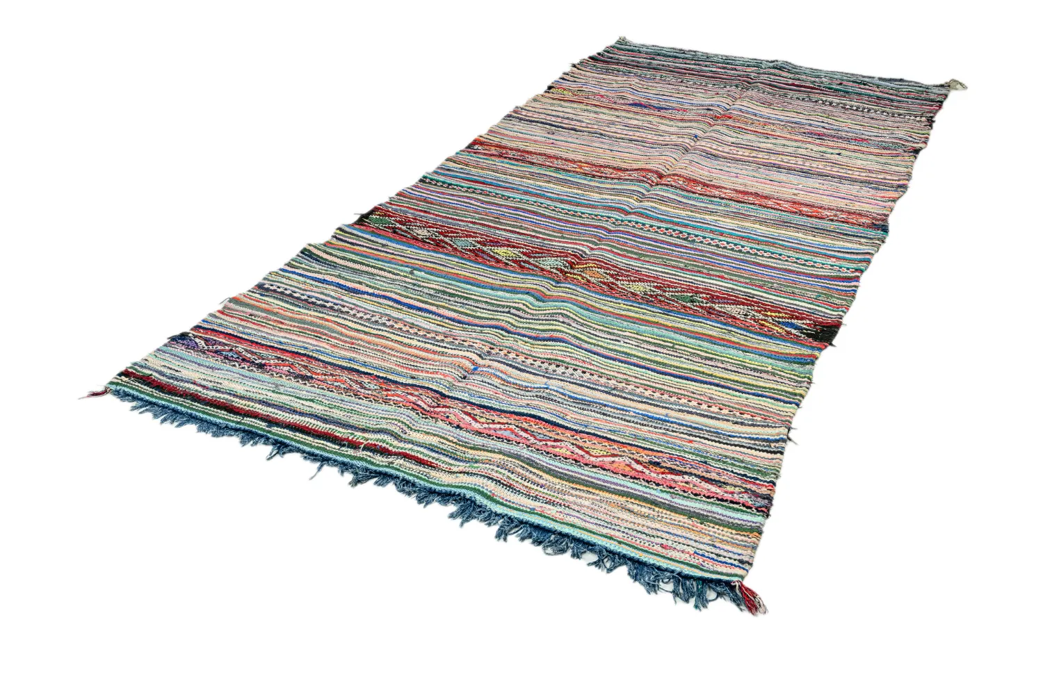 Tapis berbère marocain Boucherouite 150 x 340 cm