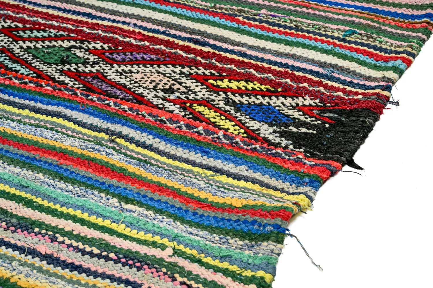 Tapis berbère marocain Boucherouite 150 x 340 cm