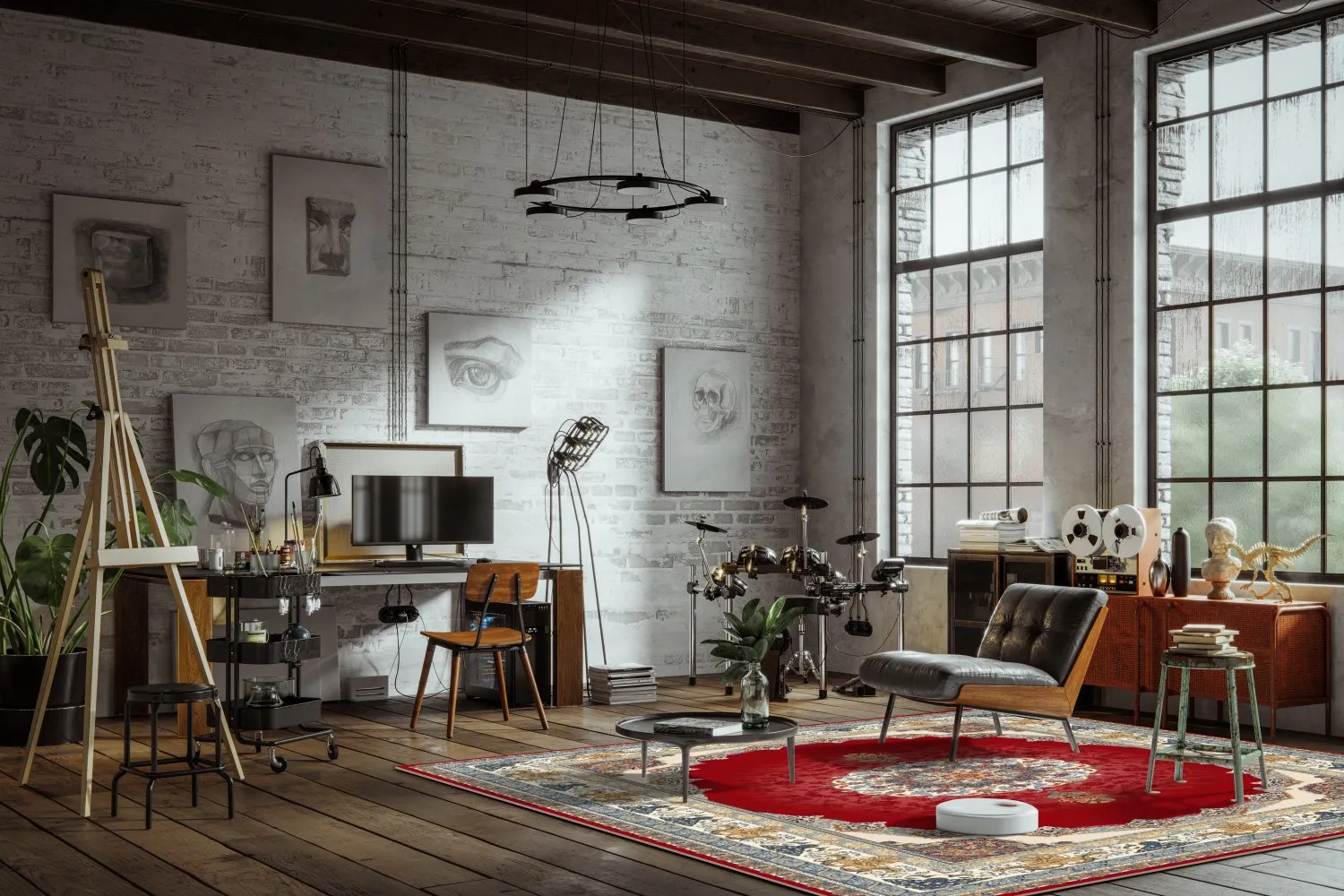 Wilton-Teppich - Lukla (rot)