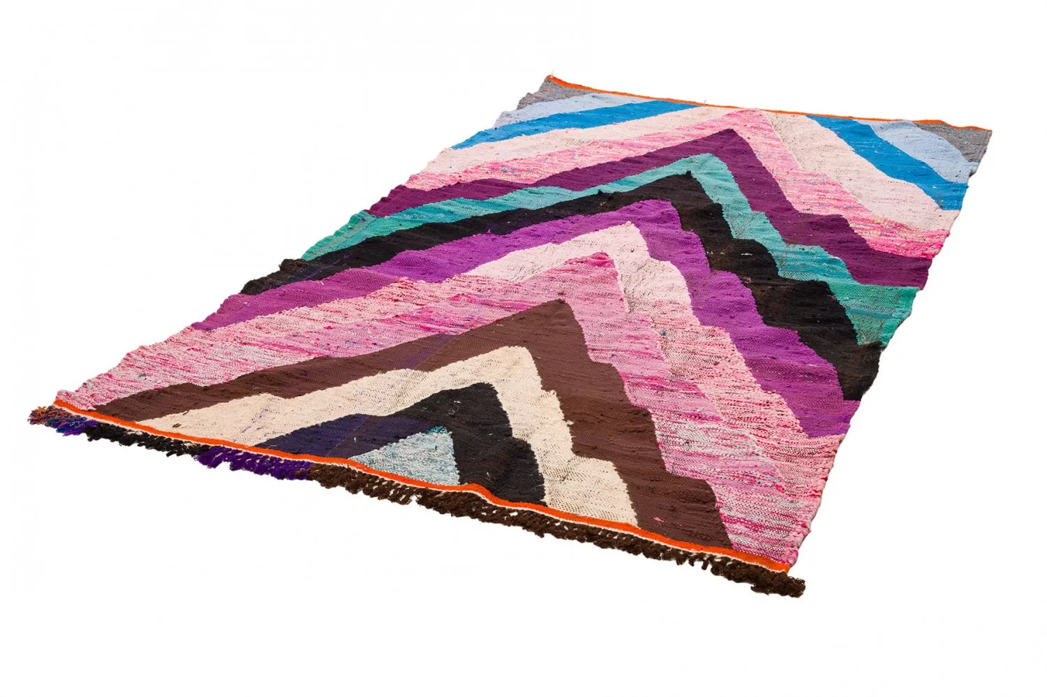 Marokkanischer Berber Teppich Boucherouite 140 x 250 cm