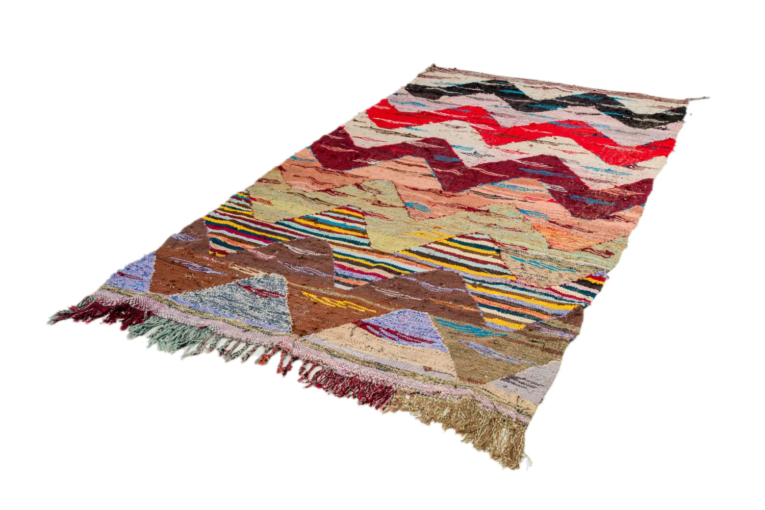 Marockansk Boucherouite-matta 160 x 295 cm