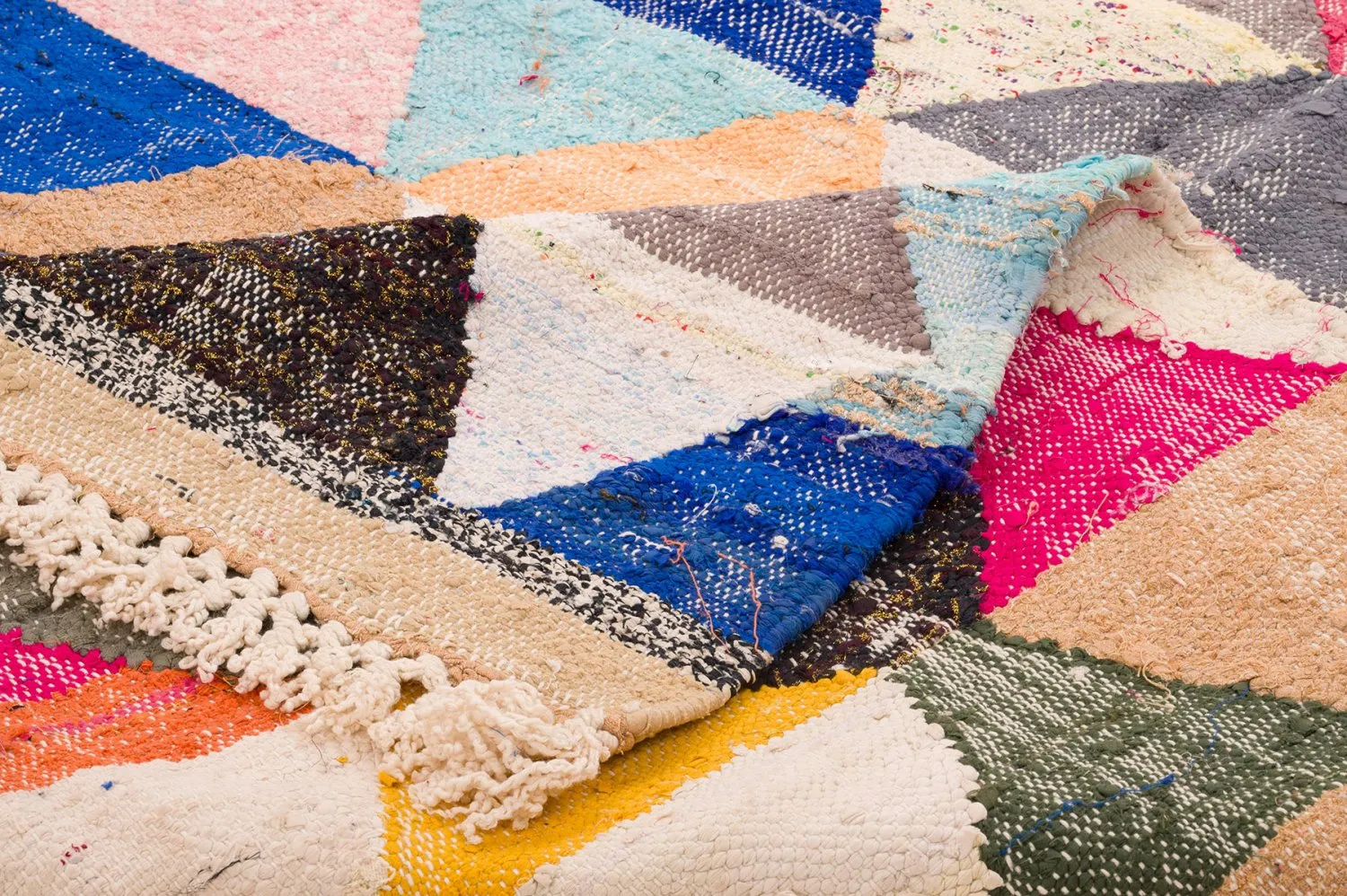 Marokkanischer Berber Teppich Boucherouite 135 x 230 cm